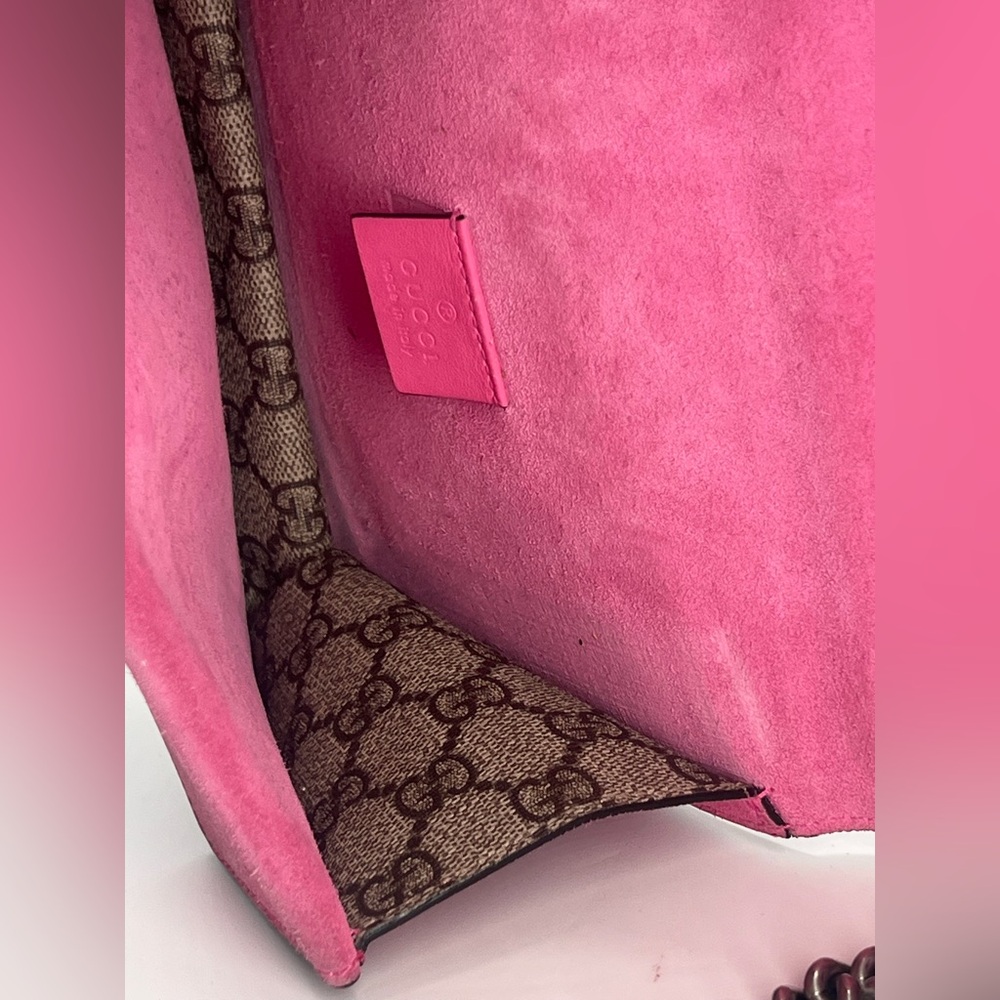 Gucci Dionysus Monogram Canvas Pink Shoulder Bag - Picture 8 of 9